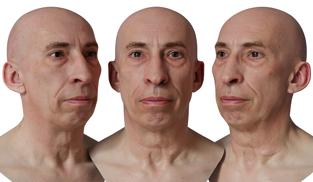 Male 3d head scan download